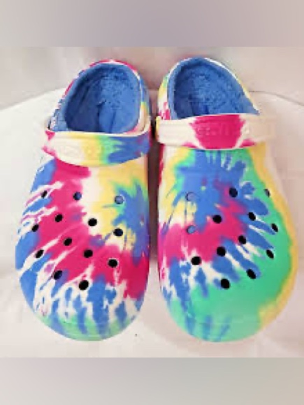 CROCS Tie-Dye Clogs in Blue, Pink, Yellow, Green m7/ w9